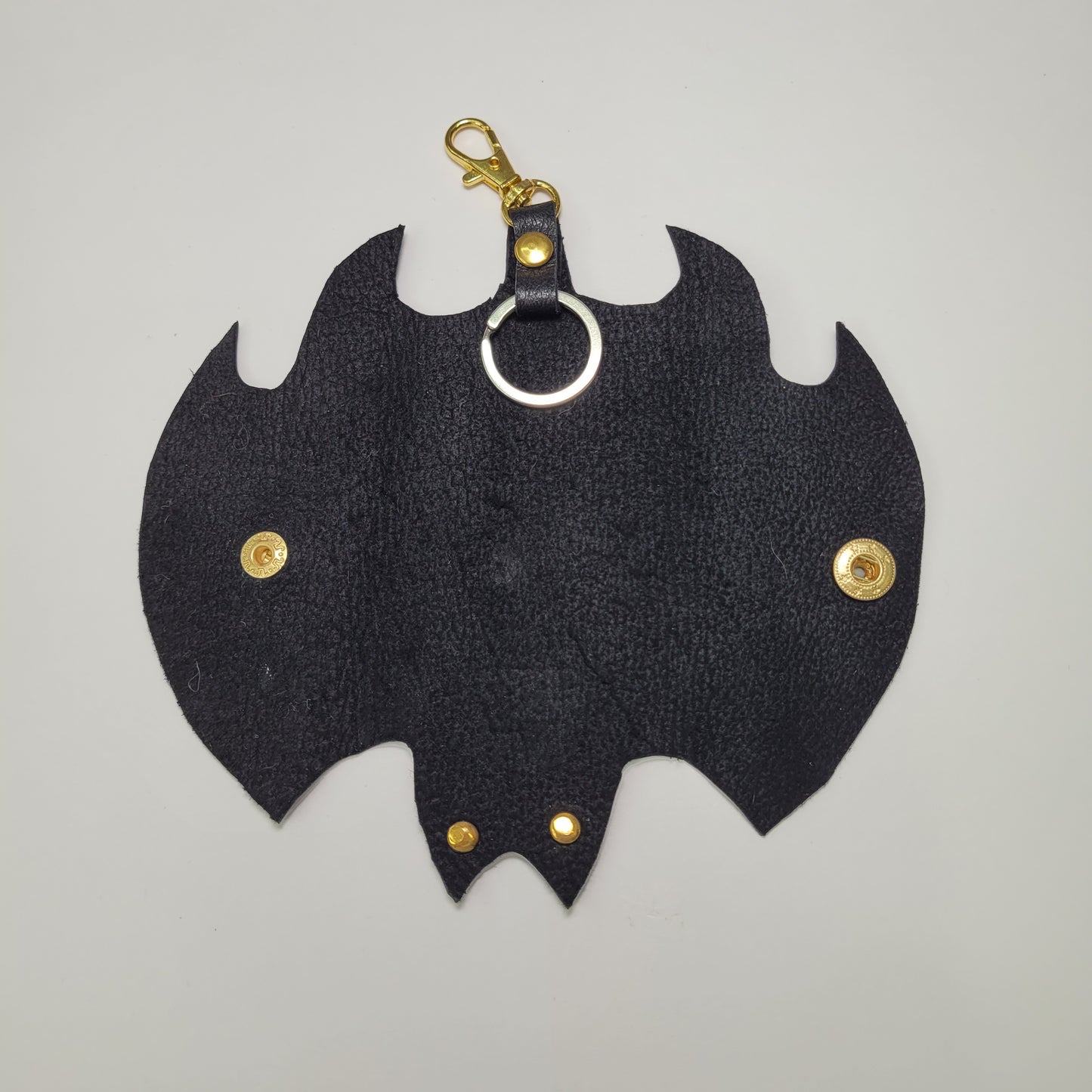 Porte clés en cuir chauve-souris