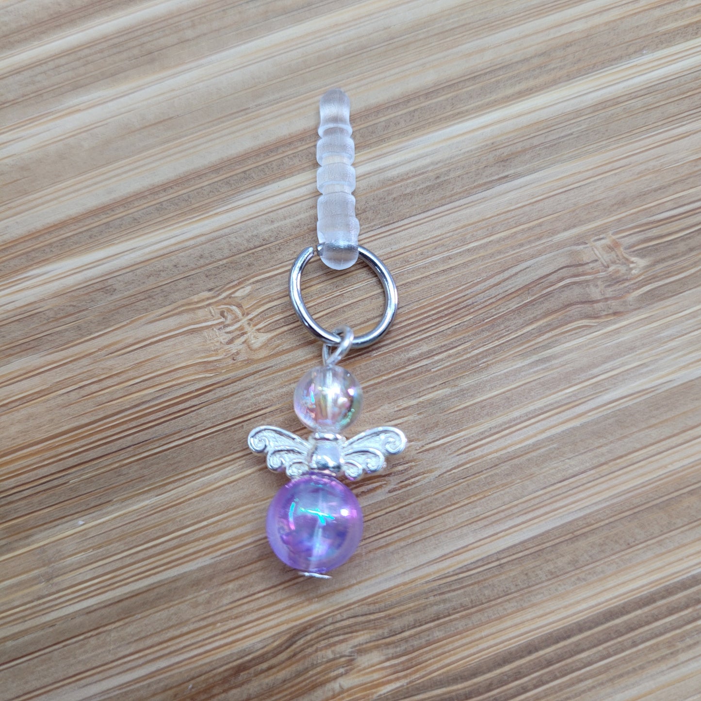 Pendentif ange pour cellulaire sur bouchon anti-poussière