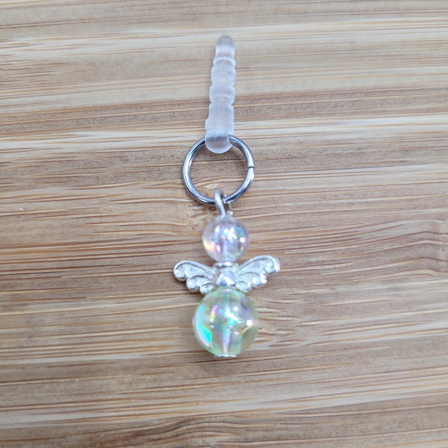 Pendentif ange pour cellulaire sur bouchon anti-poussière
