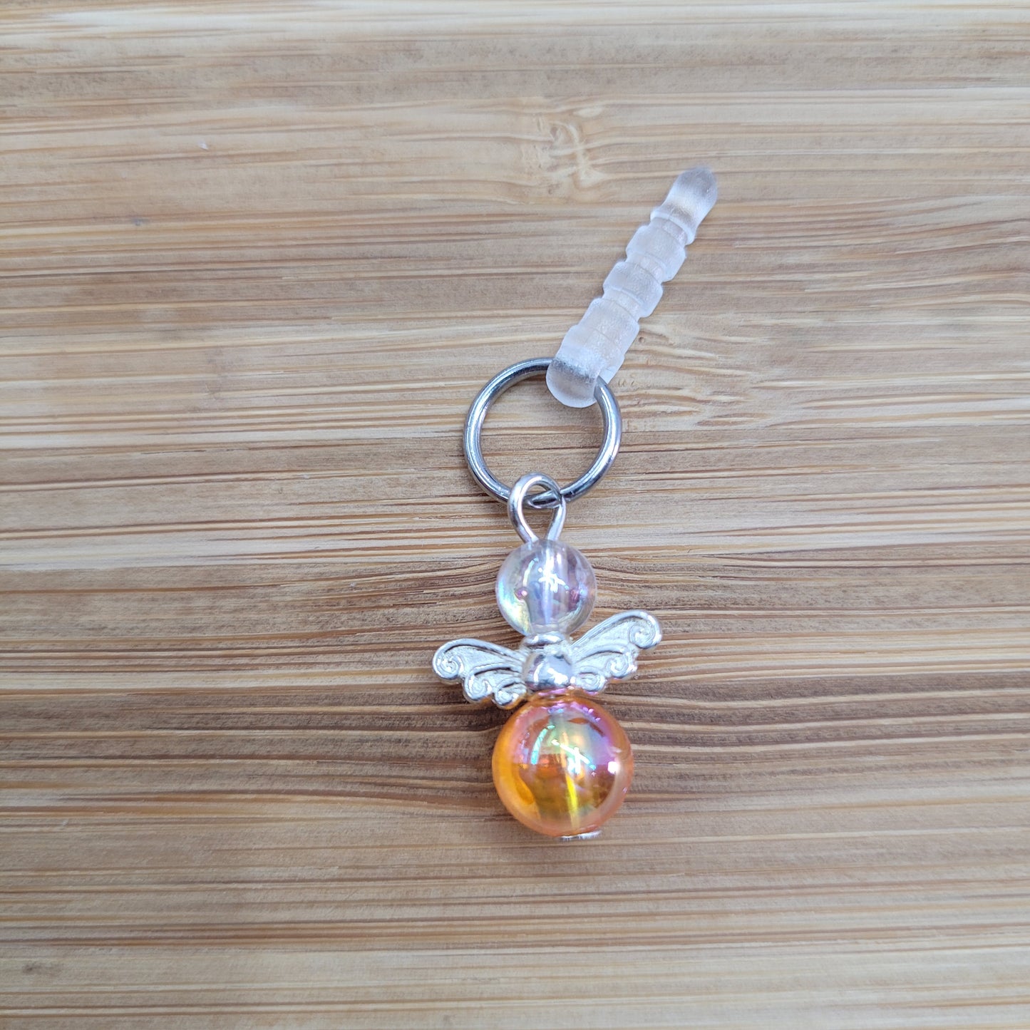 Pendentif ange pour cellulaire sur bouchon anti-poussière