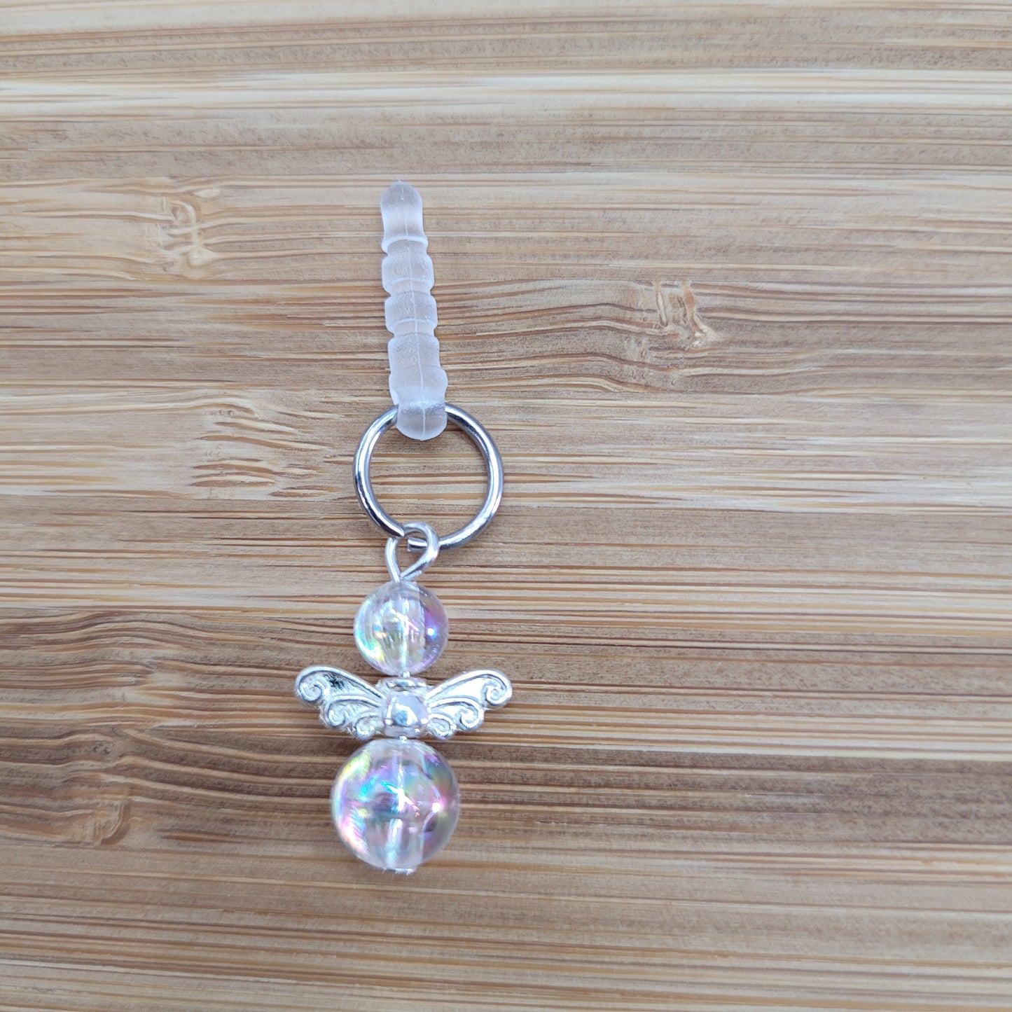 Pendentif ange pour cellulaire sur bouchon anti-poussière