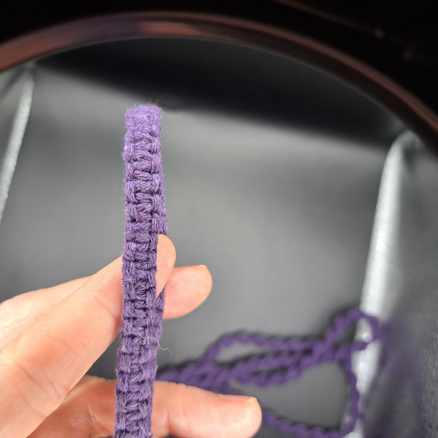 Dragonne en macramé