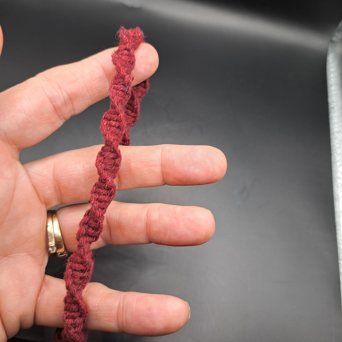 Dragonne en macramé