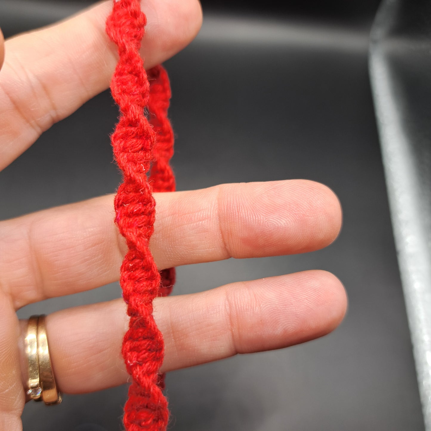 Dragonne en macramé