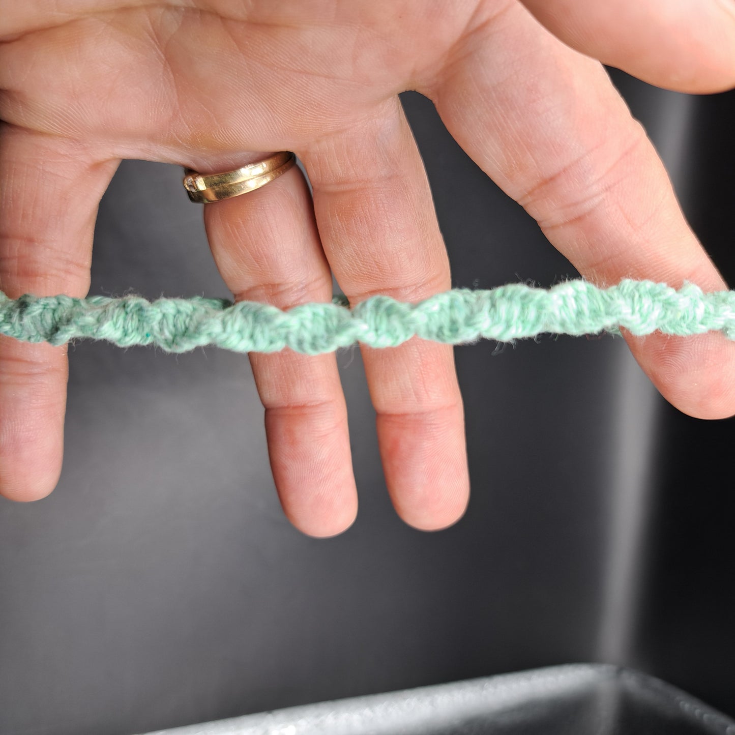 Dragonne en macramé