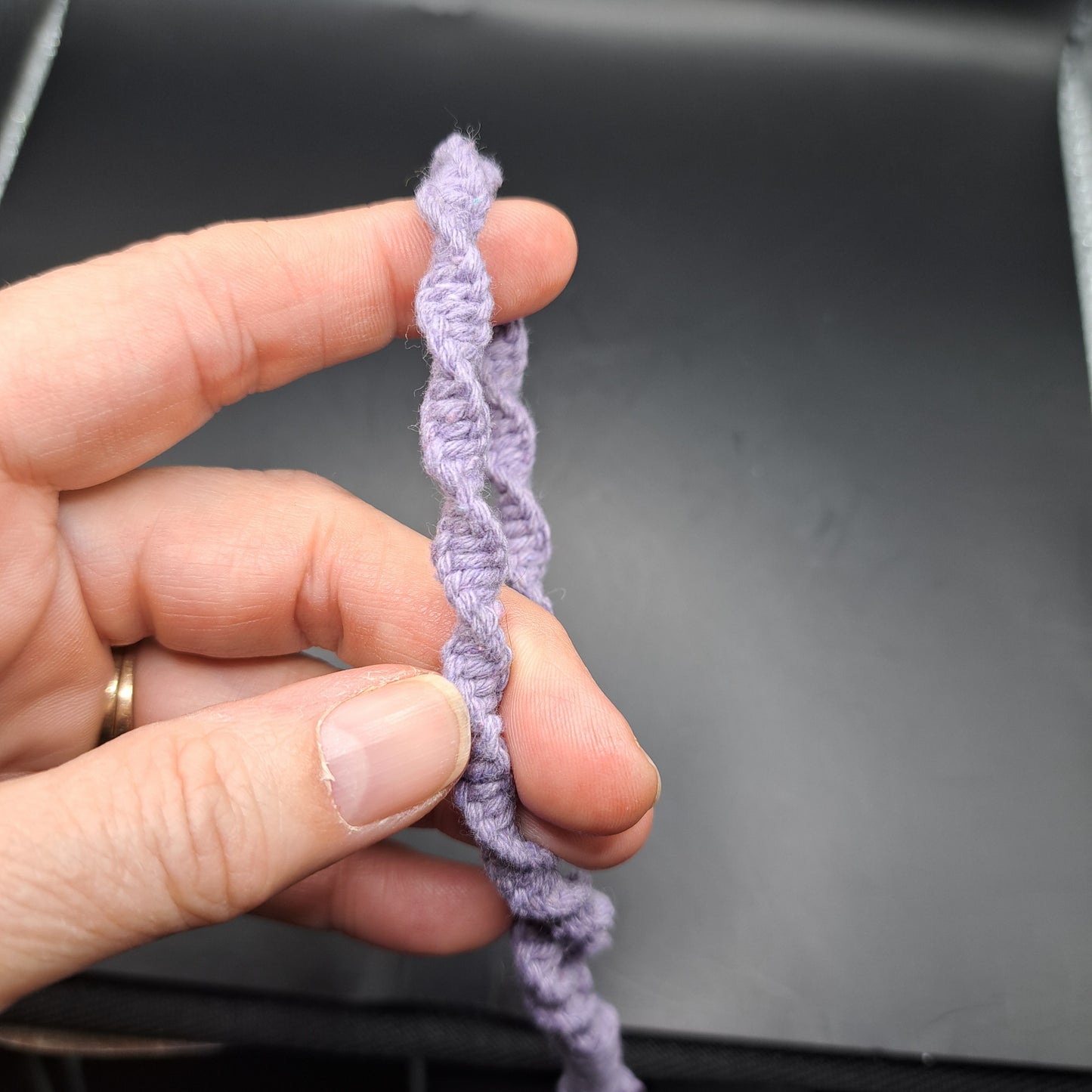 Dragonne en macramé