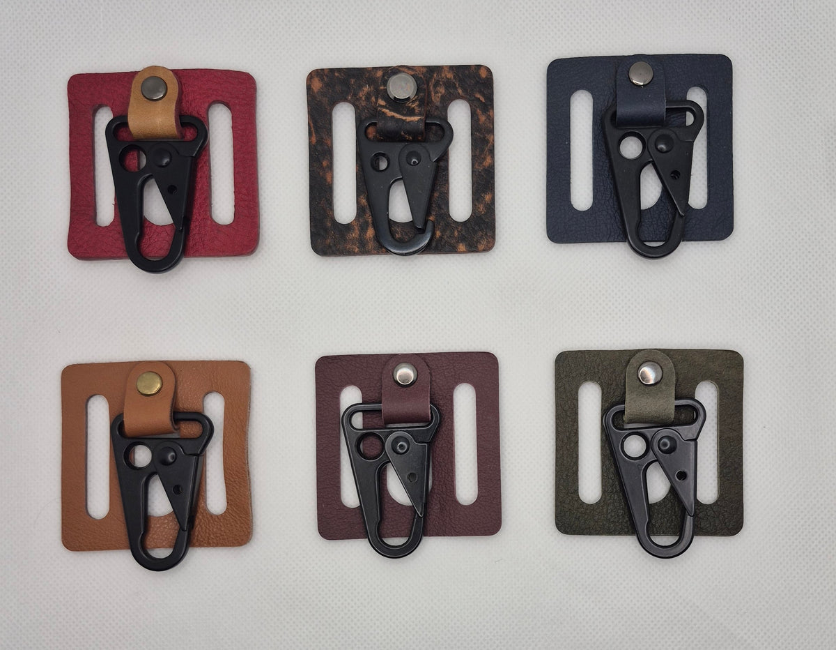 Support de ceinture avec mousqueton en cuir
