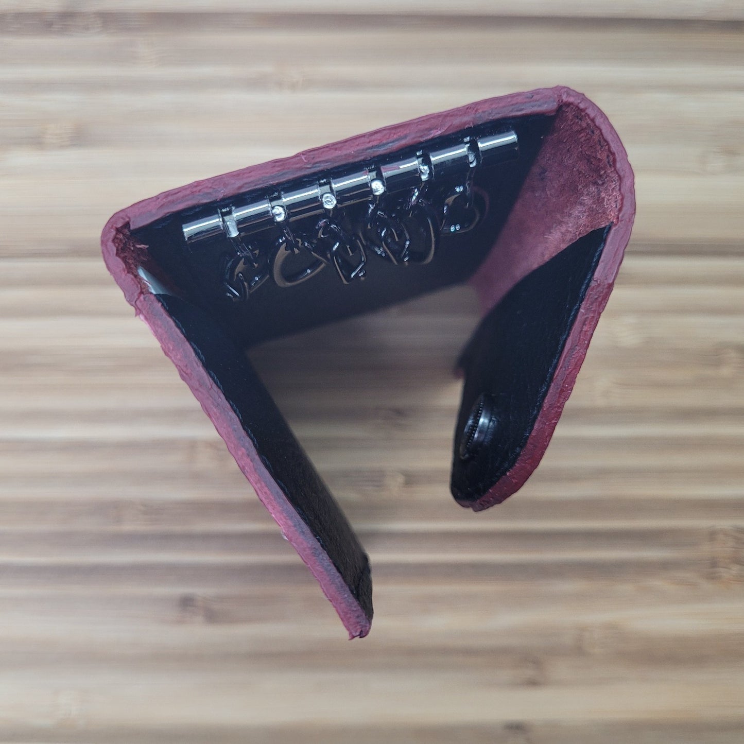 Porte clés en cuir surcyclé