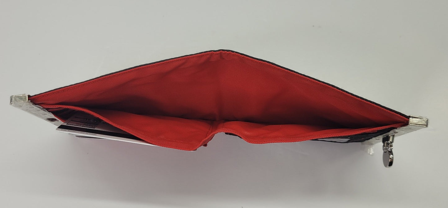 Portefeuille noir et rouge