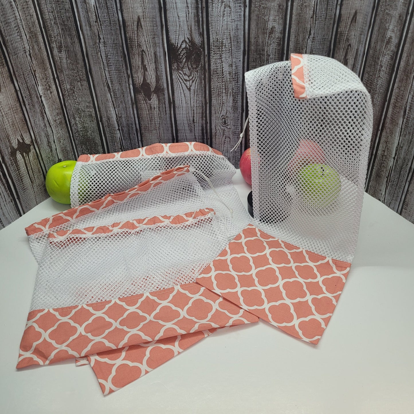 Ensemble de 4 sacs en filet pour fruits et légumes