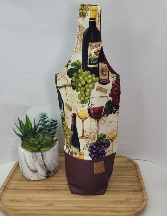 Sac réutilisable pour bouteille de vin, sac cadeau