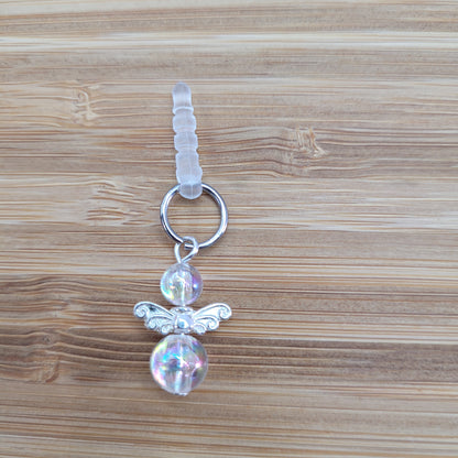 Pendentif ange pour cellulaire sur bouchon anti-poussière