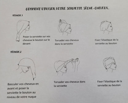 Serviette à cheveux (hair wrap)