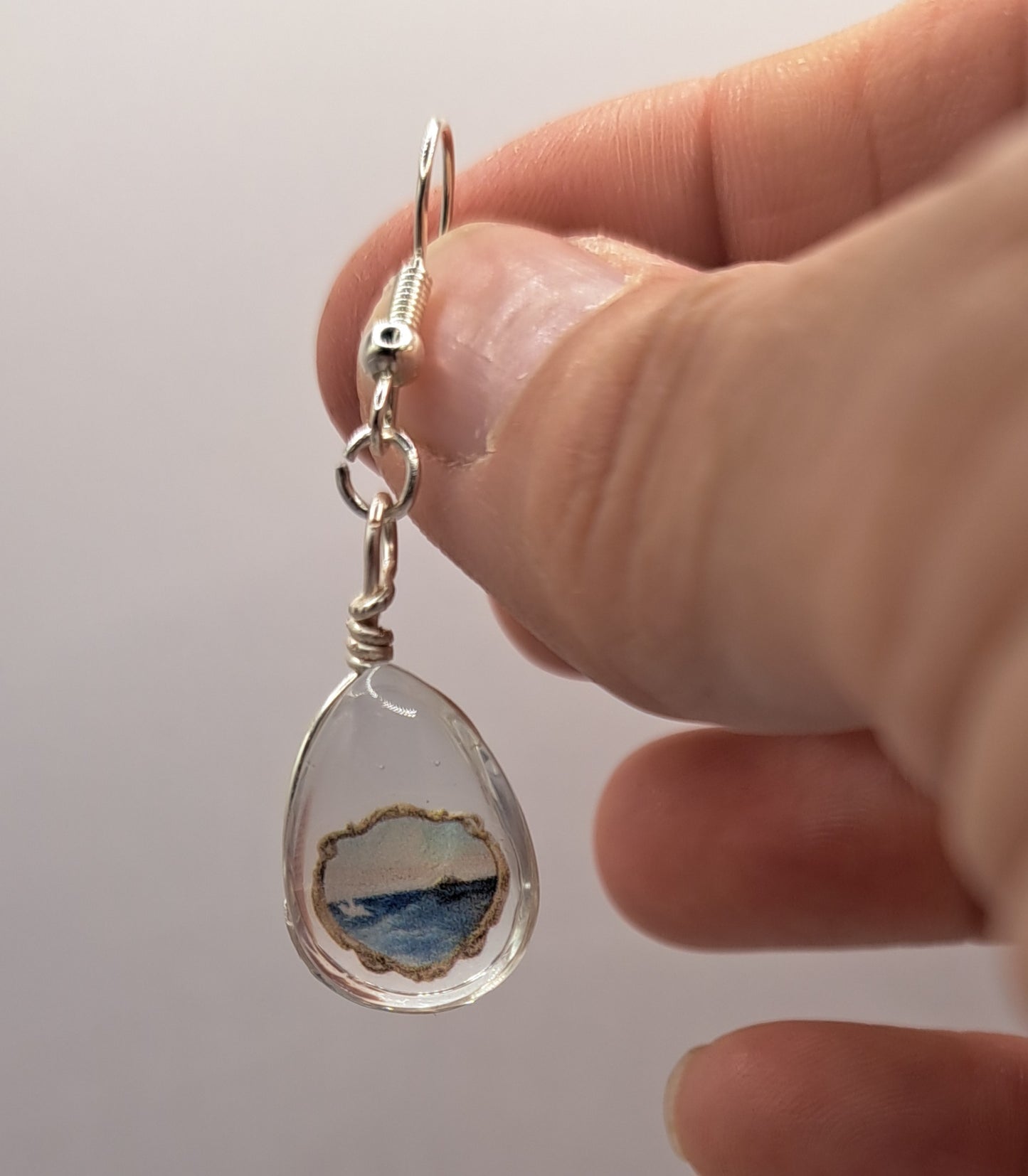 Boucle d'oreille en verre