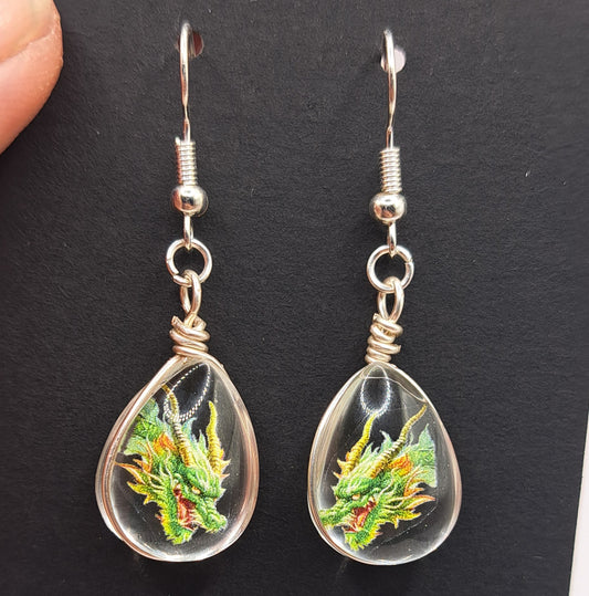 Boucle d'oreille en verre