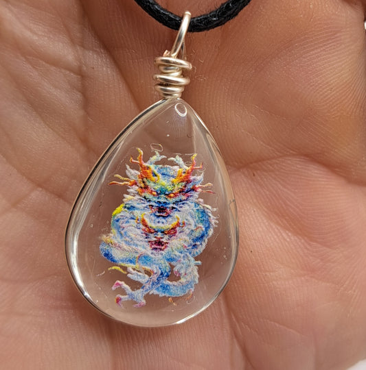 Collier avec perle de verre