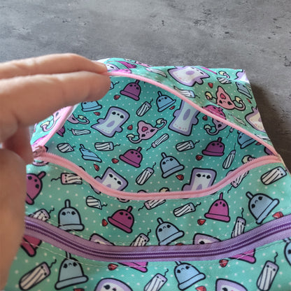 Sac imperméable à 2 compartiments distincts pour produits d'hygiènes (wetbag)