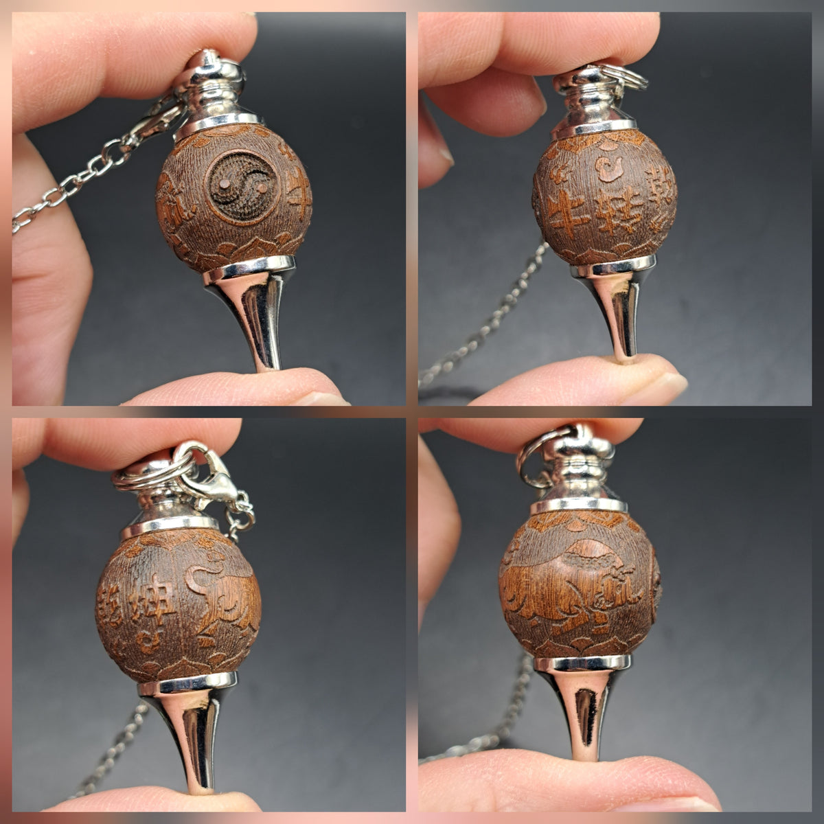 Pendule sculpté breloque abre de vie