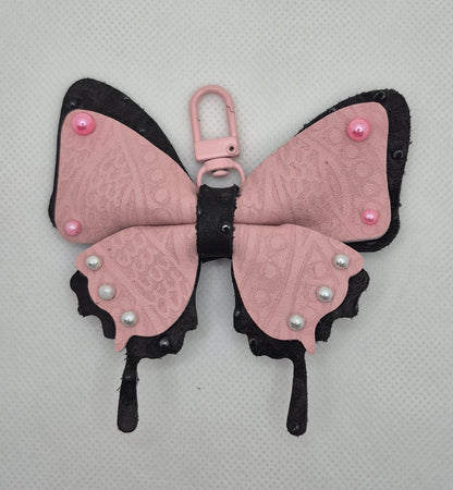 Parure en cuir en forme de papillon