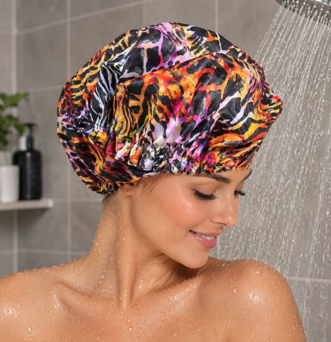 Bonnet de douche imperméable ajustable
