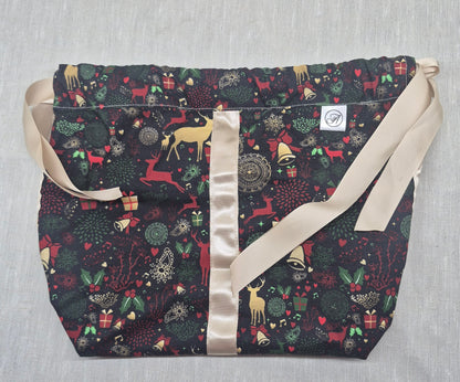 Sac cadeau en tissu avec son ruban/boucle