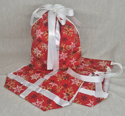 Sac cadeau en tissu avec son ruban/boucle