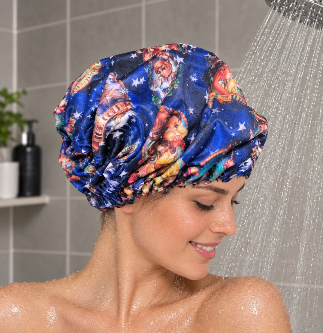 Bonnet de douche imperméable ajustable