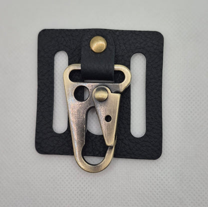Support de ceinture avec mousqueton en cuir