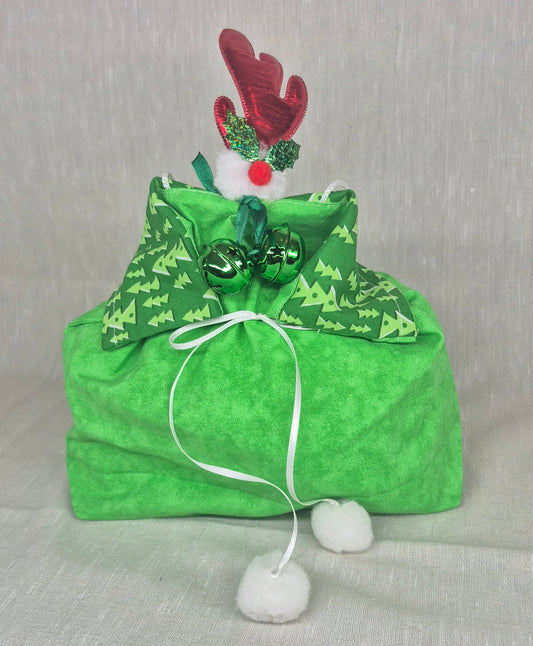 Sac cadeau en tissu avec son ruban/boucle