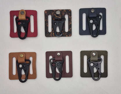 Support de ceinture avec mousqueton en cuir