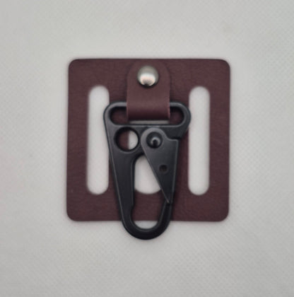 Support de ceinture avec mousqueton en cuir
