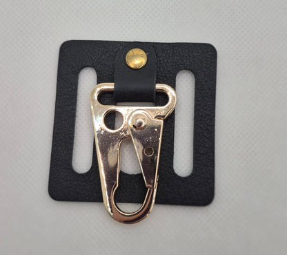 Support de ceinture avec mousqueton en cuir