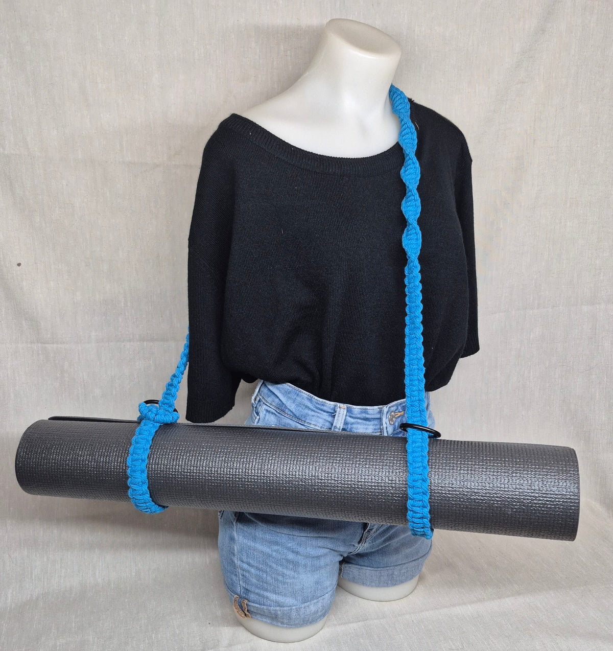 Sangle pour tapis de yoga en macramé