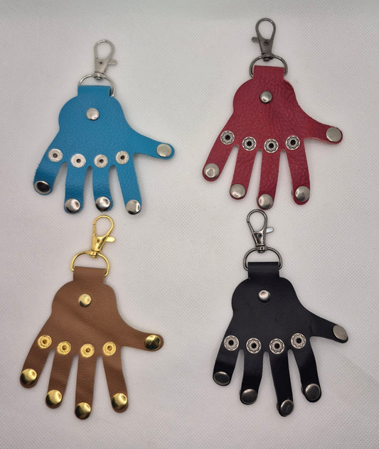 Porte-clés en cuir en forme de main