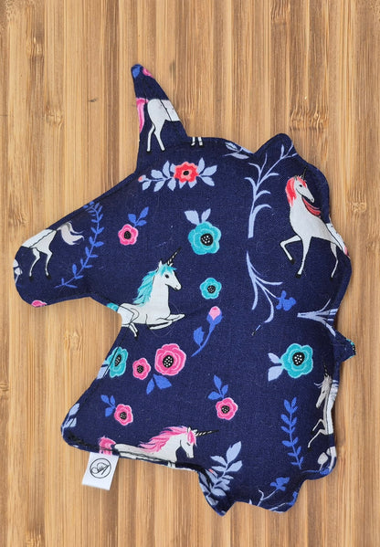 Bouillotte sèche en forme de licorne