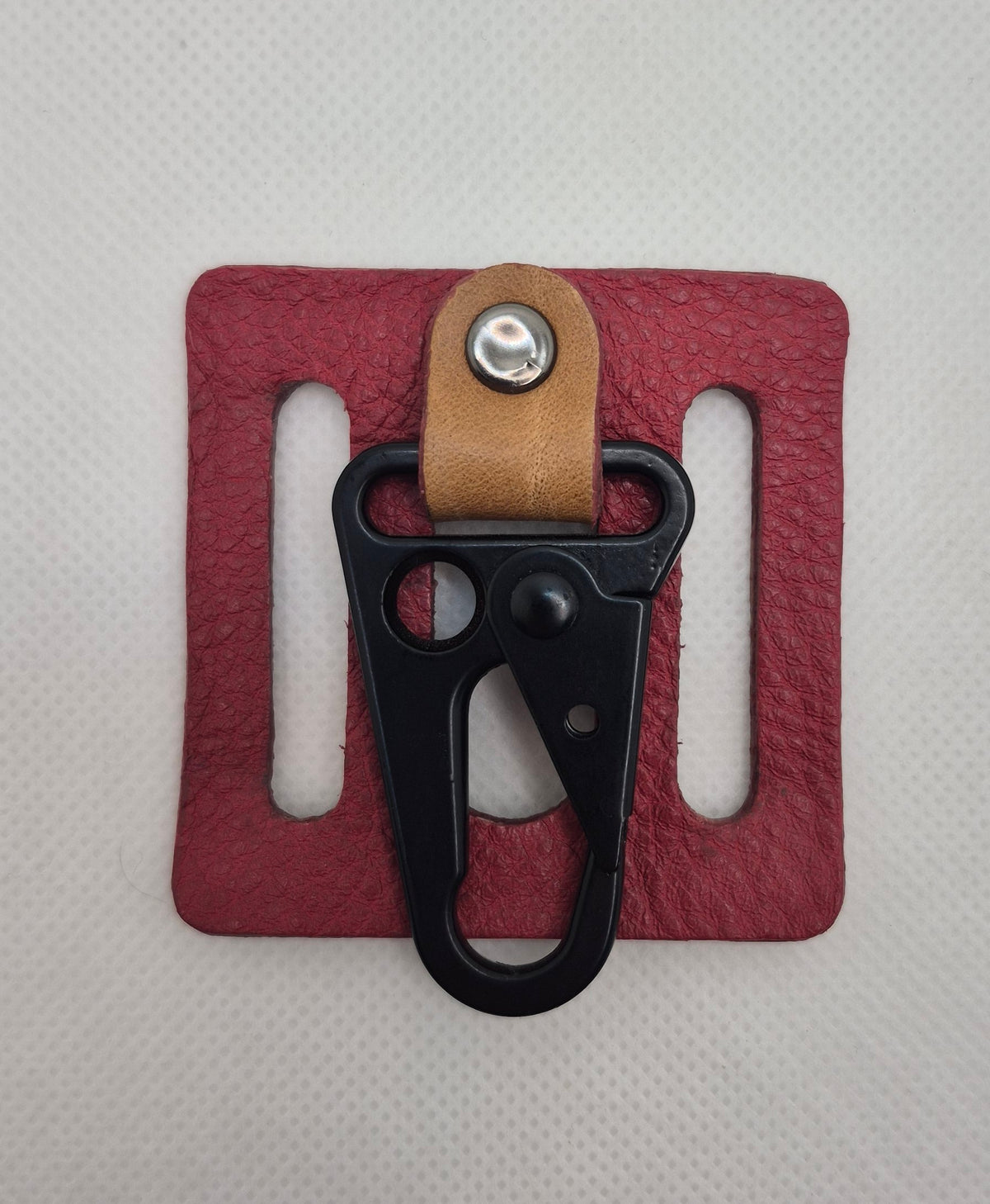 Support de ceinture avec mousqueton en cuir