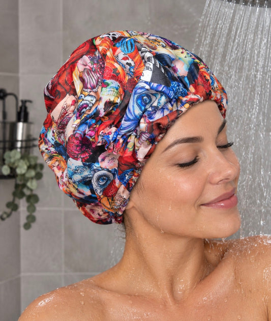 Bonnet de douche imperméable ajustable