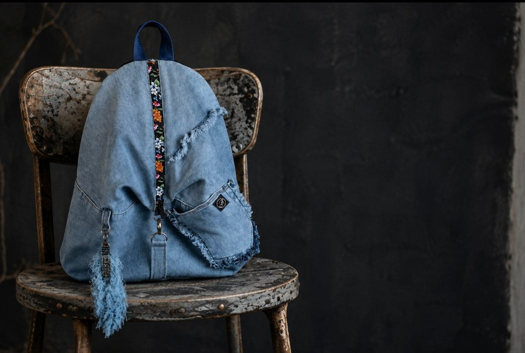 Sac à dos en jean recyclé