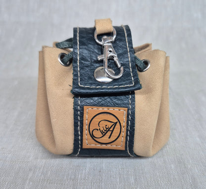 Mini bourse en cuir style médiéval