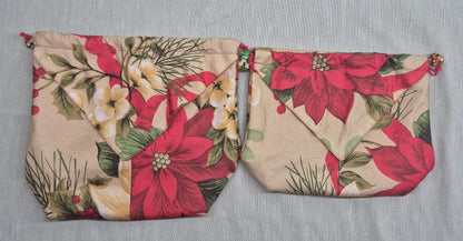 Ensemble de 4 sacs cadeaux origami en tissu