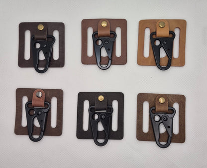 Support de ceinture avec mousqueton en cuir
