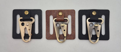 Support de ceinture avec mousqueton en cuir