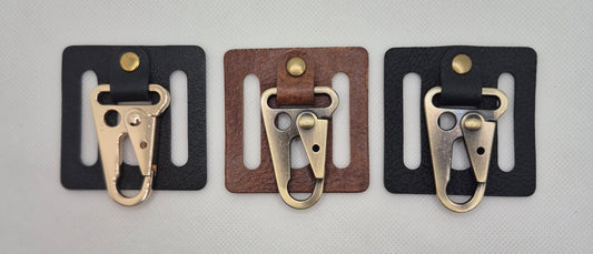 Support de ceinture avec mousqueton en cuir