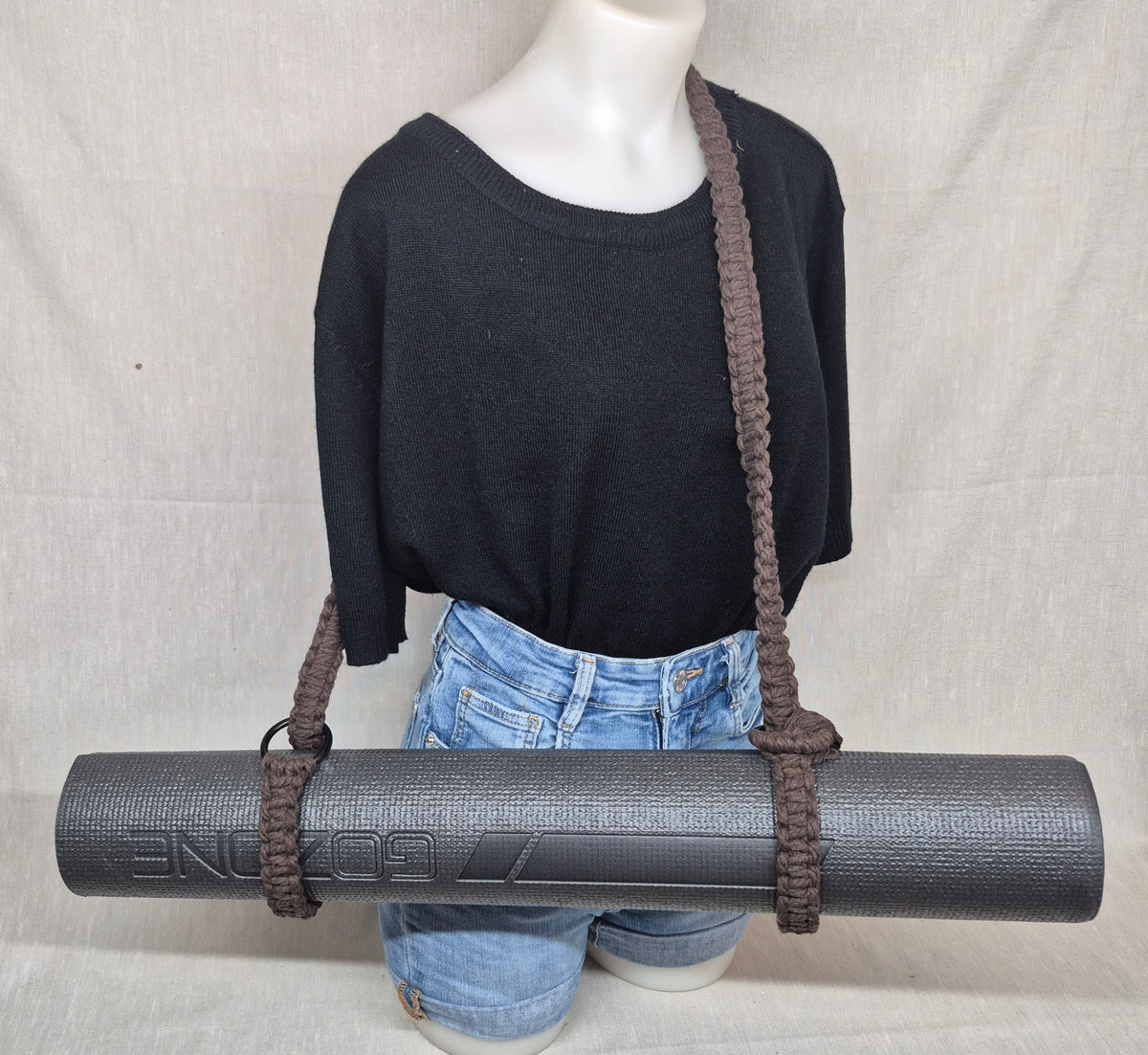 Sangle pour tapis de yoga en macramé