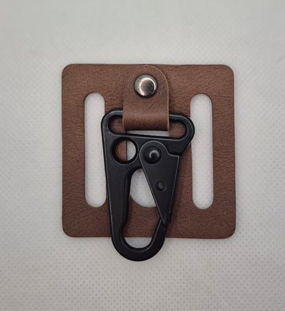 Support de ceinture avec mousqueton en cuir