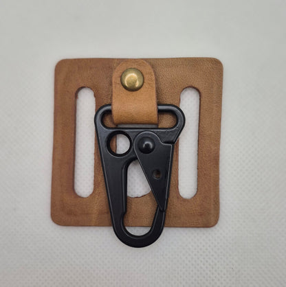 Support de ceinture avec mousqueton en cuir