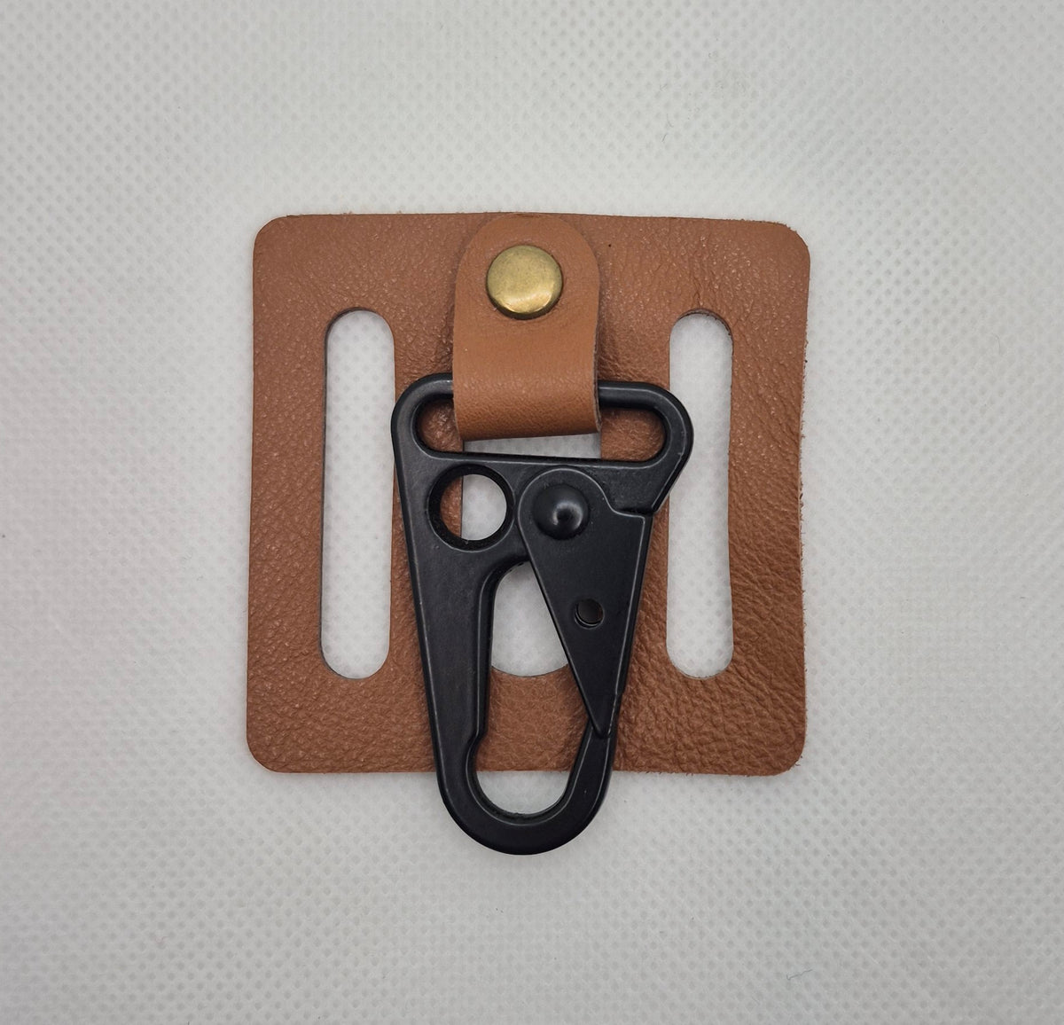 Support de ceinture avec mousqueton en cuir