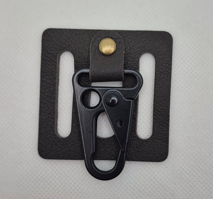Support de ceinture avec mousqueton en cuir