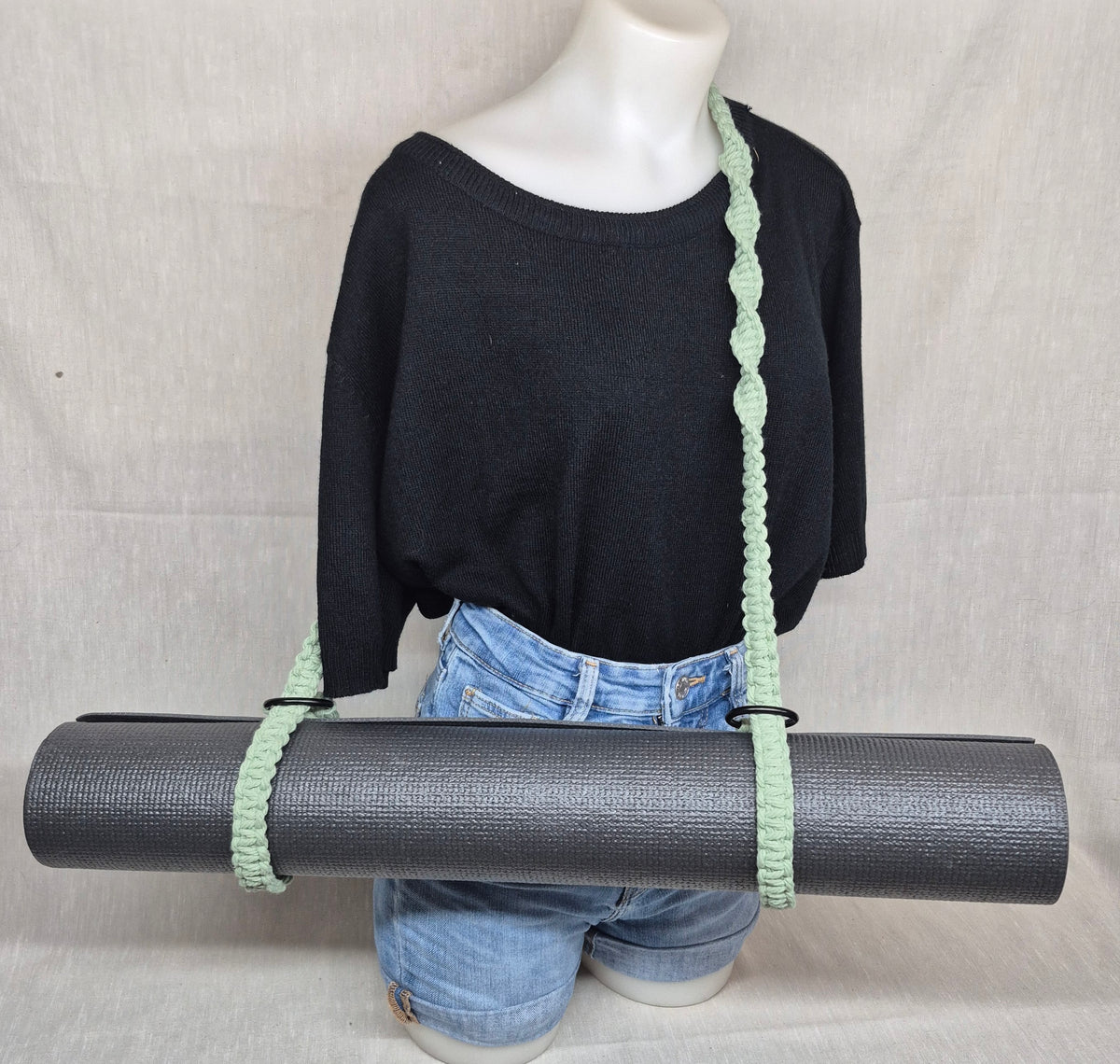 Sangle pour tapis de yoga en macramé