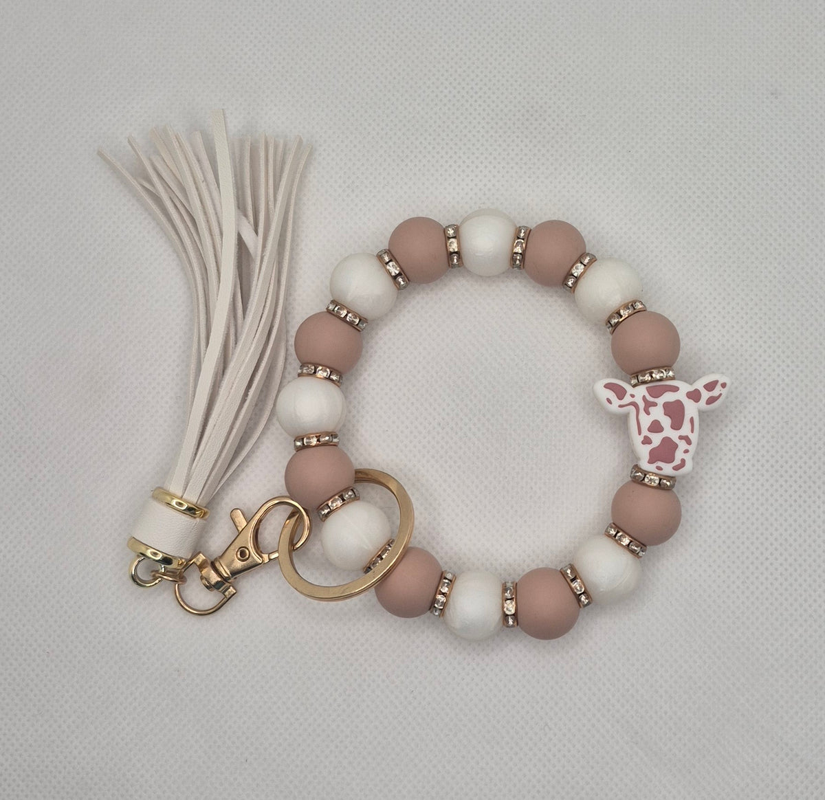 Bracelet porte-clé en perles de silicone